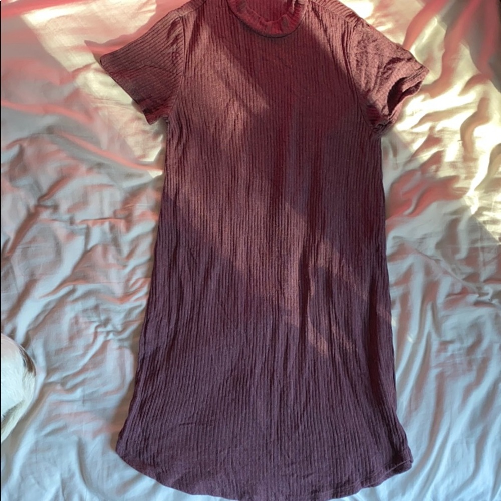 Burgundy Short Sweater Dress